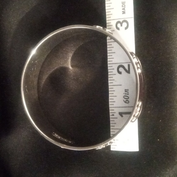 Coach EUC Heart Bangle Silver and Burgundy - Picture 6 of 6